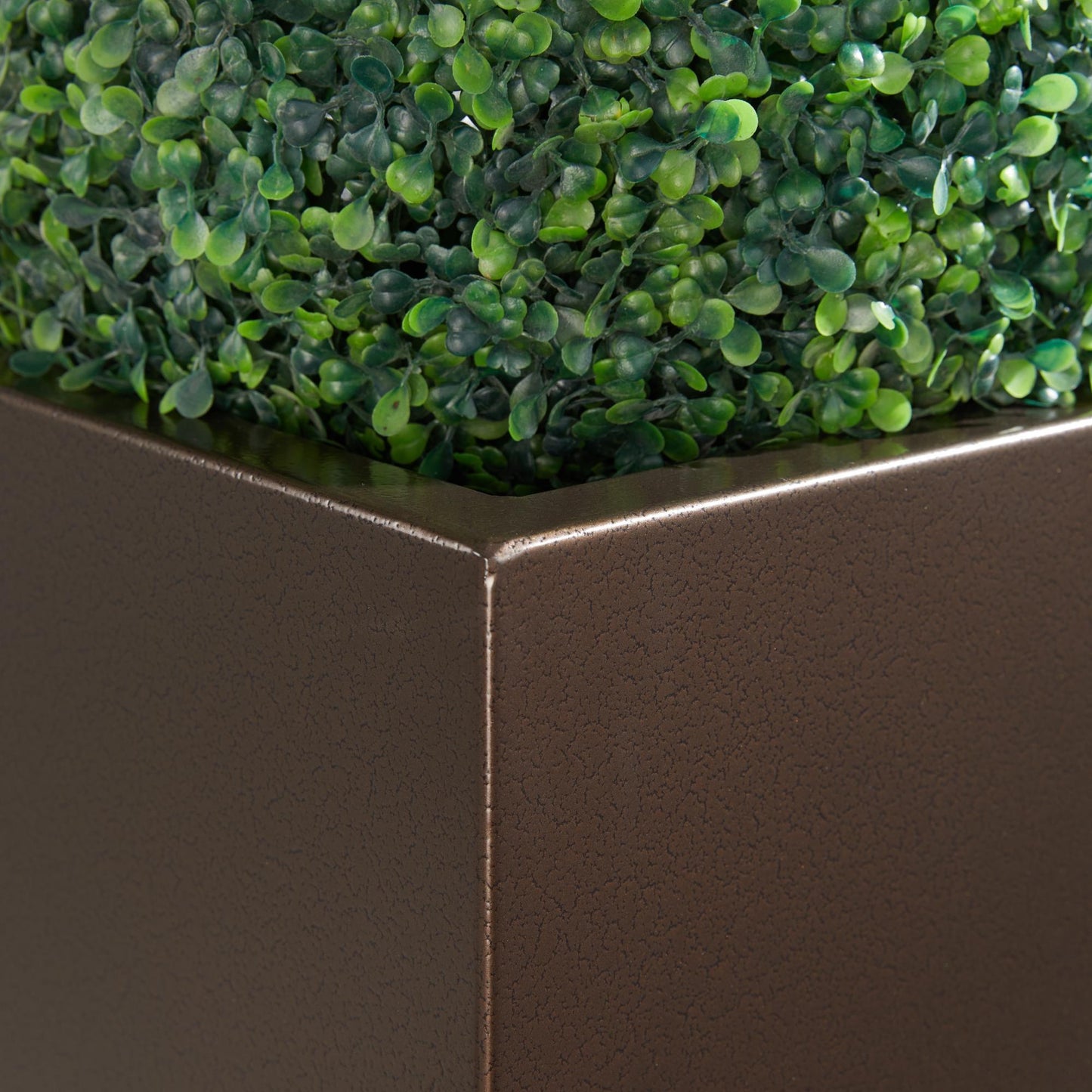 Metallic Heavy Tall Planter Box 14”Lx14”Wx30”H inch 35 Pounds Espresso 1 Pack