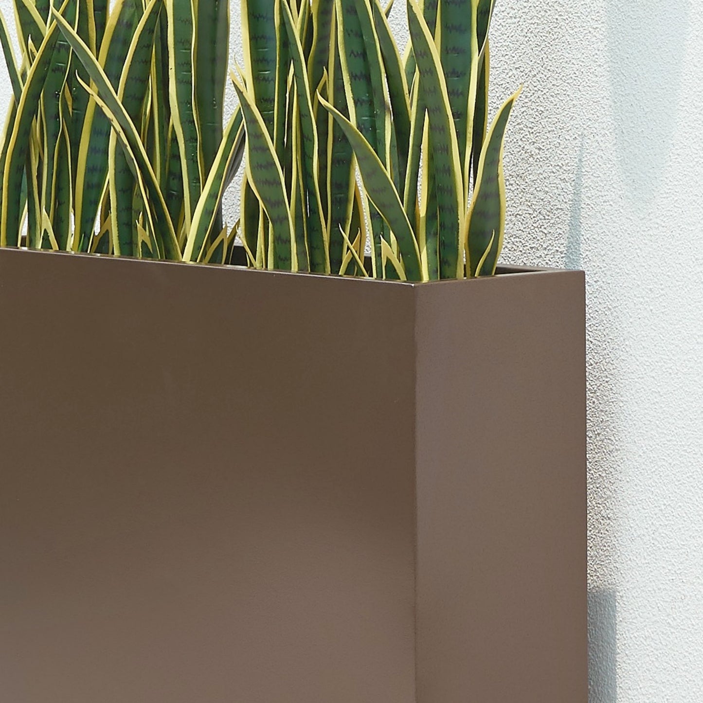 30"H Tall Metal Divider Planter Box with Removable Shelf, 48.8lbs, Espresso 38Lx10Wx30H
