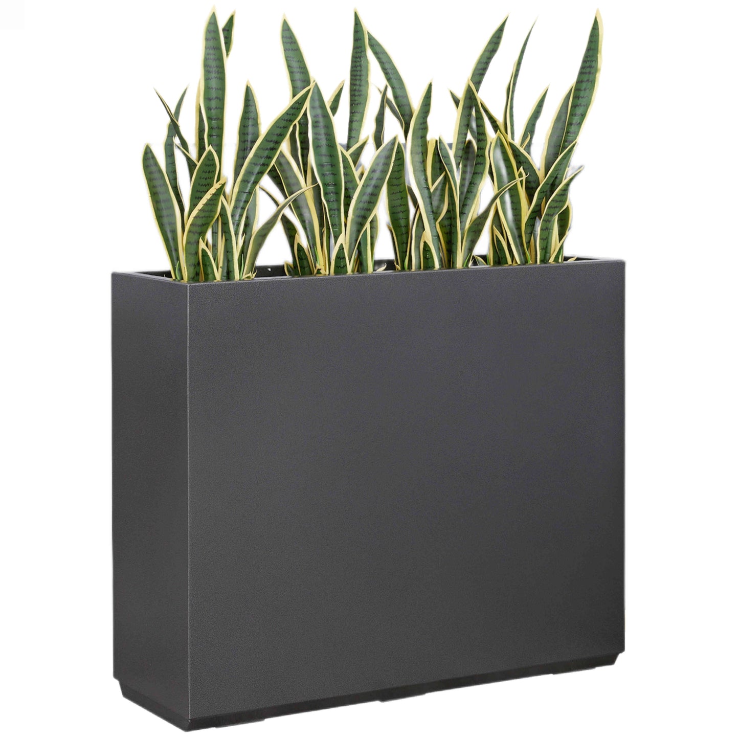 Metallic Heavy Outdoor Span Planter Box 38”Lx10”Wx30”H inch 48.8Pounds Gray